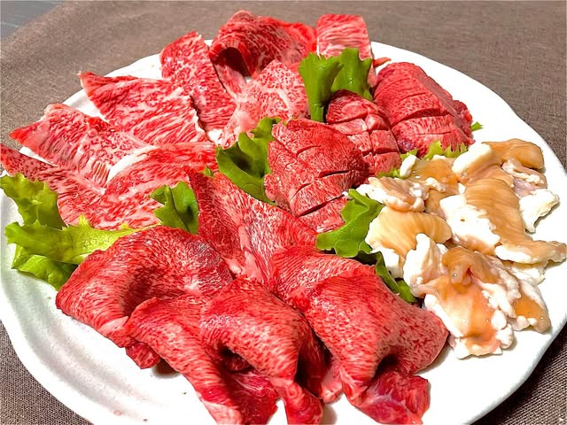 黒毛和牛の盛り合わせ